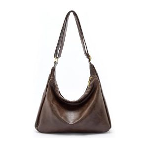Casual Slouchy Shoulder Bag – Brown